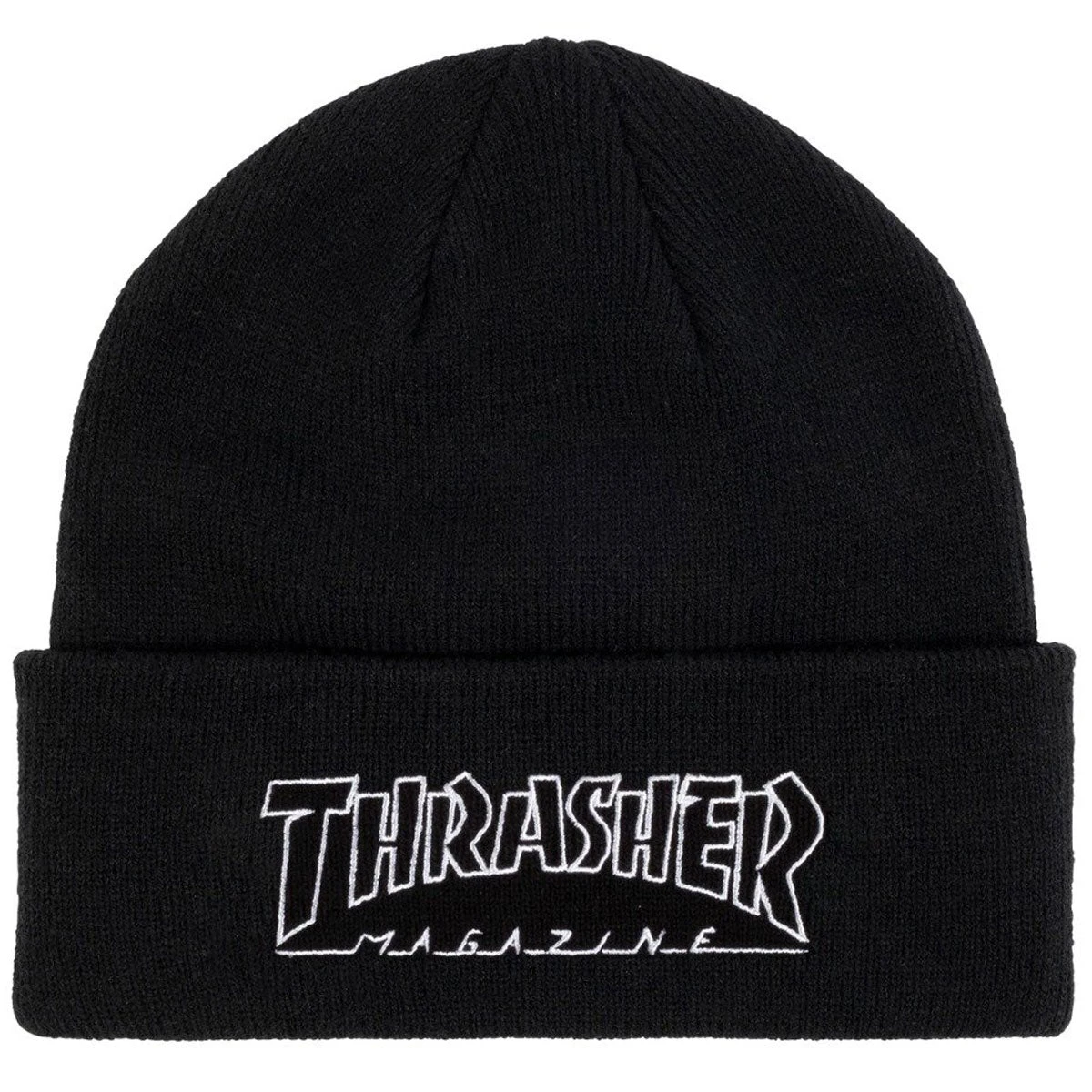 Thrasher Outlined Logo Beanie - Black 3 Thrasher Outlined Logo Beanie - Black