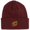 Santa Cruz Classic Dot Long Shoreman Beanie - Maroon -Jet Ski Store 193172360956 1