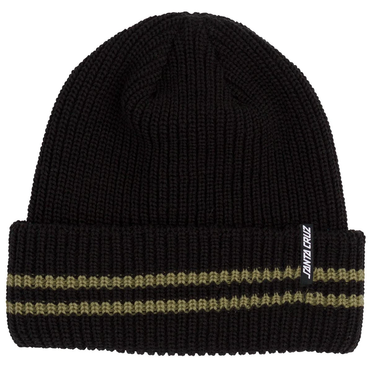 Santa Cruz Pit Long Shoreman Beanie - Black/OD Green 3 Santa Cruz Pit Long Shoreman Beanie - Black/OD Green