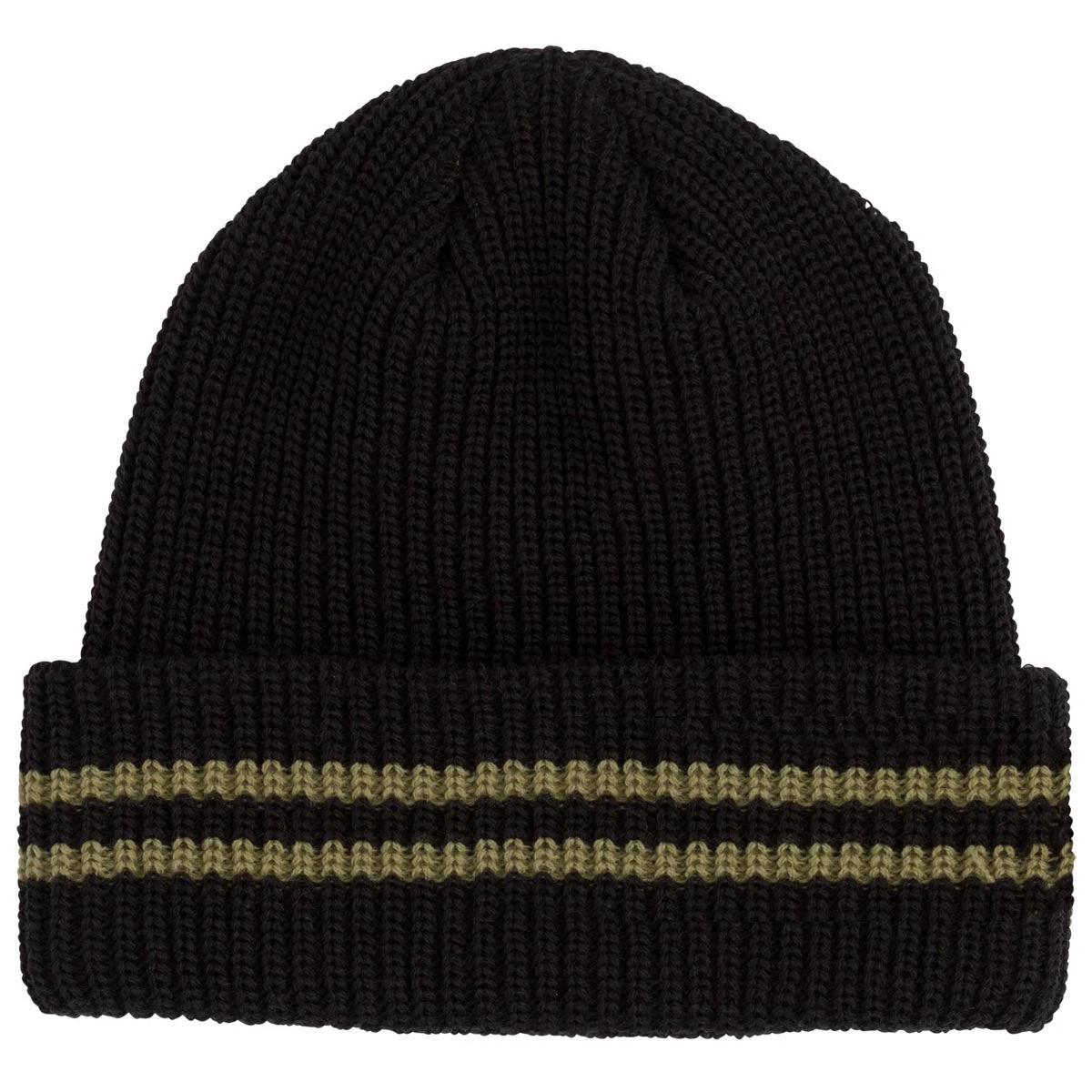Santa Cruz Pit Long Shoreman Beanie - Black/OD Green 4 Santa Cruz Pit Long Shoreman Beanie - Black/OD Green - Image 2