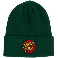Santa Cruz Classic Dot Long Shoreman Beanie - Dark Green