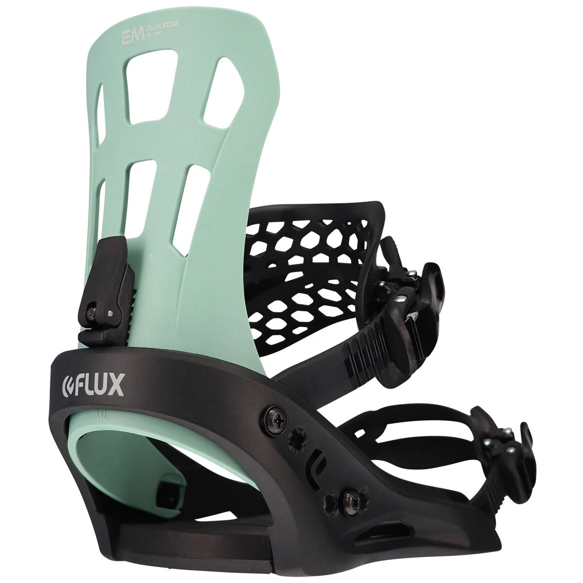 Flux EM 2023 Snowboard Bindings - Green 3 Flux EM 2023 Snowboard Bindings - Green