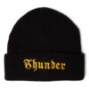 Thunder Evil EMB Cuff Beanie - Black/Yellow -Jet Ski Store 888560165939 1