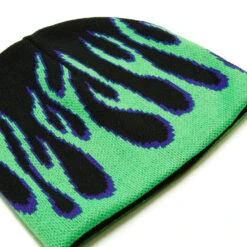 CCS Flames Reversible Skully Beanie - Black/Green -Jet Ski Store BQ559E4 2