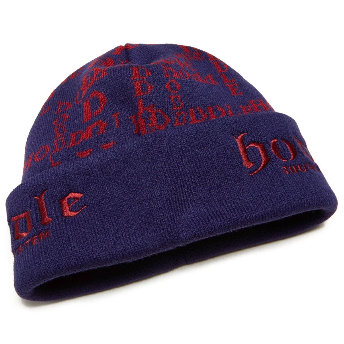 Hoddle Sound Systems Beanie - Navy/Red 4 Hoddle Sound Systems Beanie - Navy/Red - Image 2