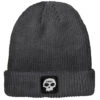 Zero Single Skull Patch Beanie - Charcoal -Jet Ski Store BQ651C0 1