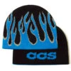 CCS Flames Reversible Skully Beanie - Black/Blue -Jet Ski Store ccs flame beanie blue 1