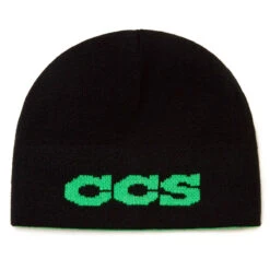 CCS Flames Reversible Skully Beanie - Black/Green -Jet Ski Store ccs flame beanie green 3